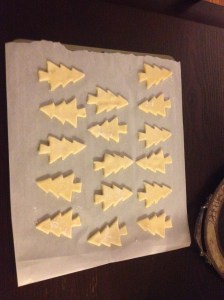 First you roll out the dough